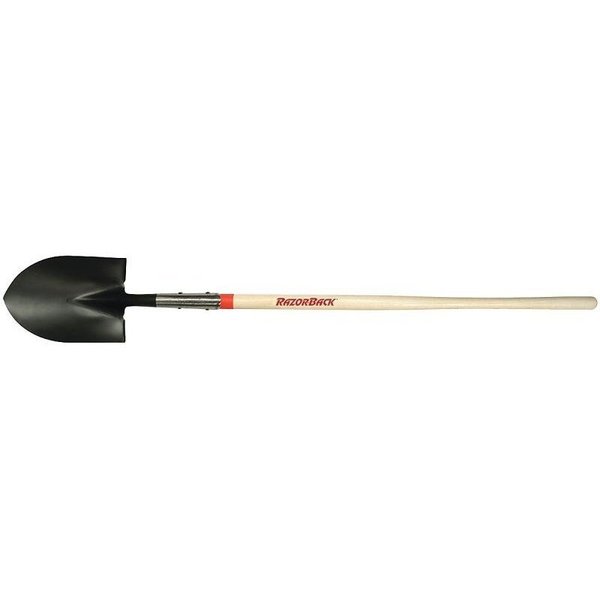 Razor-Back Shovel W/ Dual Rivet, 8-3/4 in W Steel Blade, 48 in L Hardwood Handle 45520